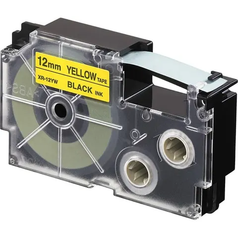 Casio XR-12YW labelprinter-tape – afbeelding 2