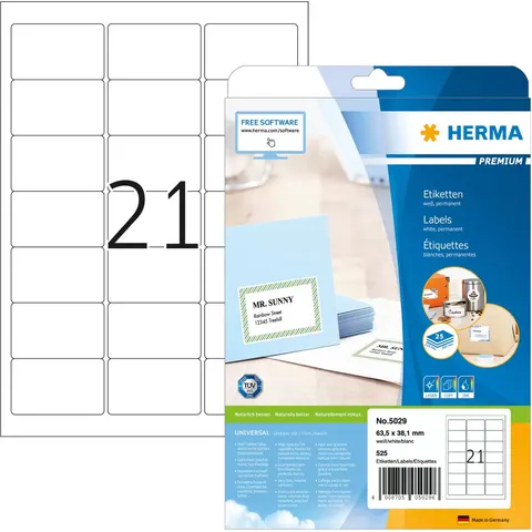 HERMA 5029 adreslabels Wit – afbeelding 2