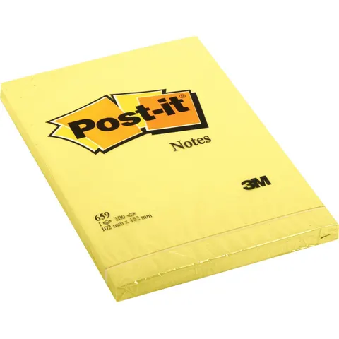 Memoblok Post-it 659 102x152mm geel – afbeelding 2