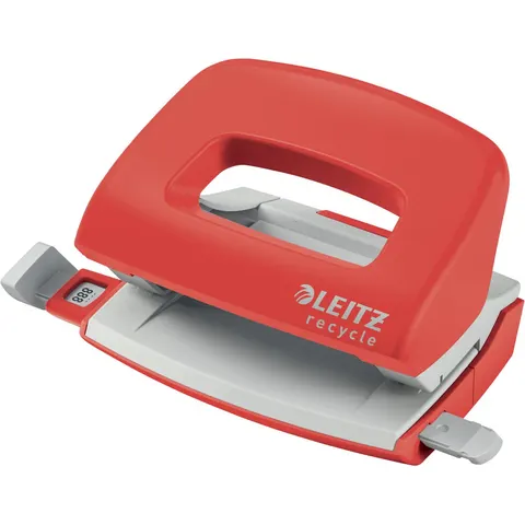 Perforator Leitz Nexxt Recycle mini 10 vel rood – afbeelding 3