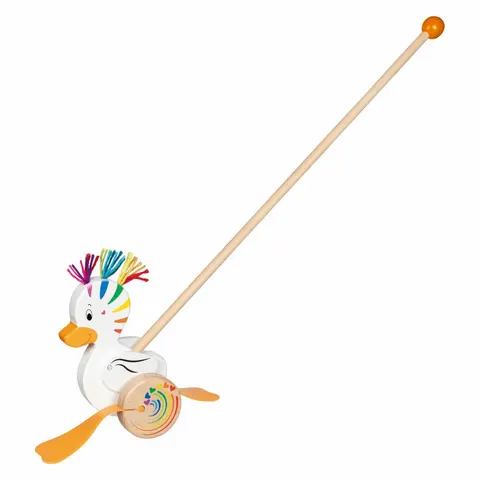 Goki Houten Duwdiertje Eend Lou – afbeelding 2