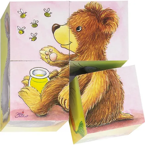 Puzzle de cubes bébés animaux - Goki – image 2