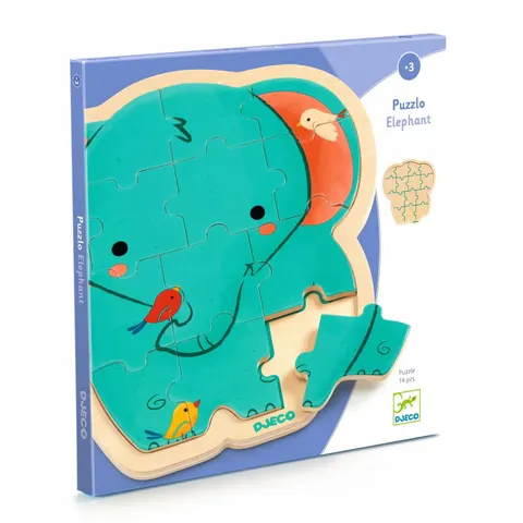 Puzzle Puzzlo Eléphant 14 pcs - Djeco – image 2