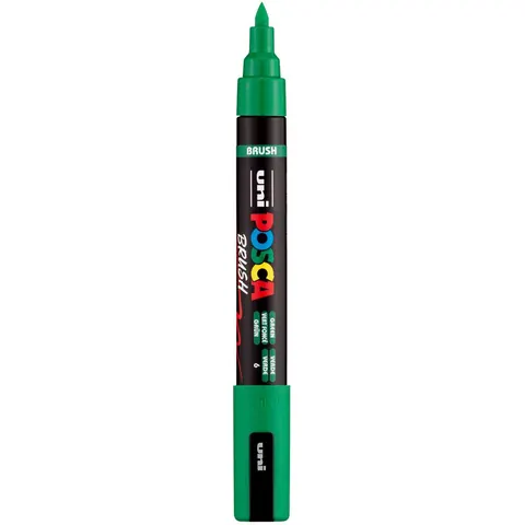 Uni Posca Brushmarker 5M Groen – afbeelding 2