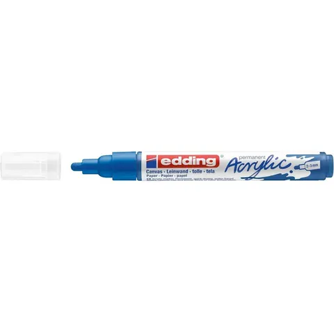 Acrylmarker edding e-5100 medium gentiaanblauw – afbeelding 2