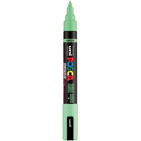 Uni Posca Brushmarker 5M Lichtgroen – afbeelding 2