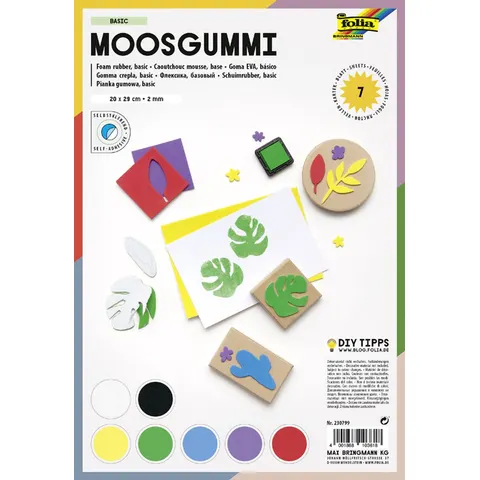 Mos rubbermat basis, zelfklevend, 7 vellen – afbeelding 2