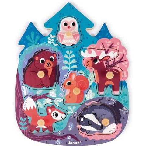 Puzzle Happy Forest 6 pcs - Janod – image 2