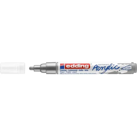 Acrylmarker edding e-5100 medium zilver – afbeelding 2