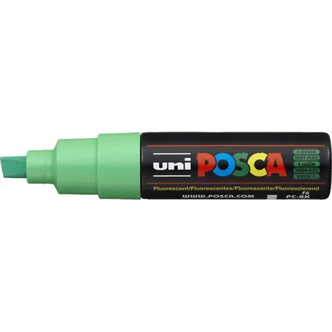 Paintmarker Uni POSCA PC8K breed schuin fluor groen – afbeelding 2