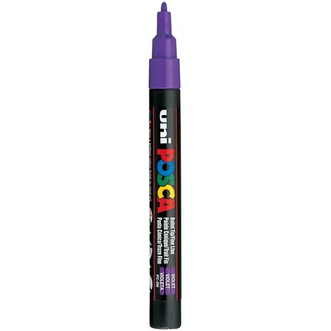 Verfstift Posca PC3M F paars – afbeelding 2