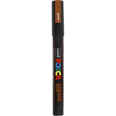 Paintmarker Uni POSCA PC3M fijn brons – afbeelding 2
