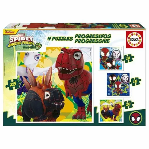 Set van 4 Puzzels Educa Dino Spidey (4 Stuks) – afbeelding 2