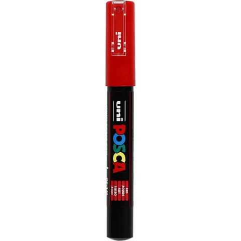 Paintmarker Uni POSCA PC1MC extra fijn rood – afbeelding 2