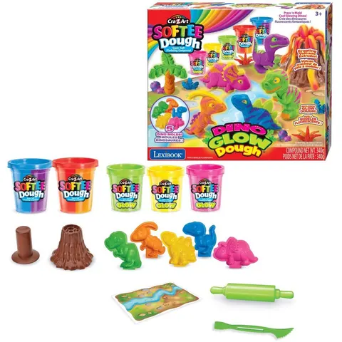 Softee Dough Dino Neon Klei set – afbeelding 2