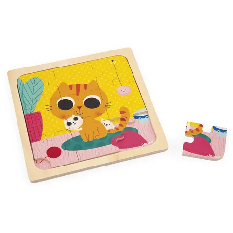 Puzzle en bois Chat Peanut 9 pcs - Janod – image 2