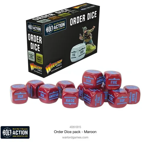 Order dice pack Maroon (Bolt action nieuw) – afbeelding 2
