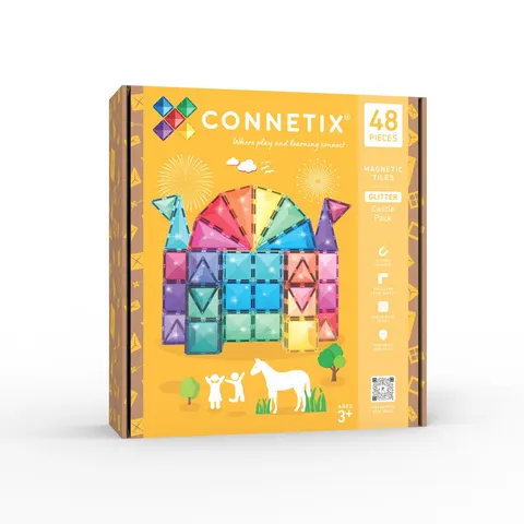 Connetix Glitter Castle pack Pastel taille unique – image 2