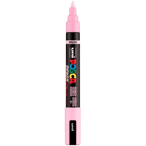 Uni Posca Brushmarker 5M Lichtroze – afbeelding 2