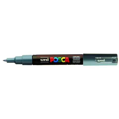 Uni Posca Uni Posca Verfmarker 1MC Leigrijs – afbeelding 2