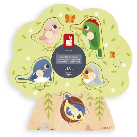Puzzle sonore Oiseau 5 pcs - Janod – image 2