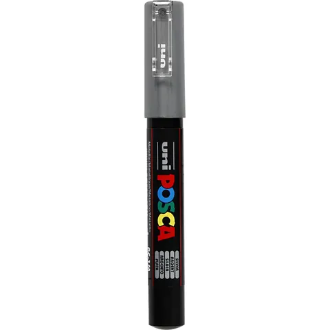 Uni Posca Uni Posca Verfmarker 1MC Zilver – afbeelding 2
