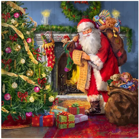 Kerstservetten 'Kerstavond' – afbeelding 2