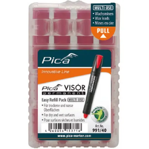 Pica 991/40 Visor Permanent Navulling Rood – afbeelding 2