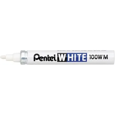 Pentel 100W Markeerpen - Wit – afbeelding 2
