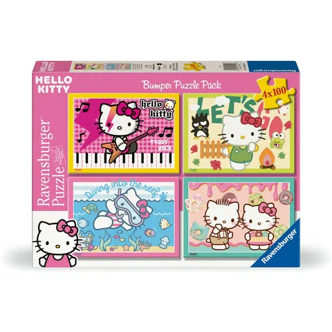 Hello Kitty - Puzzel - 100 Stukjes - 4 in 1 – afbeelding 2