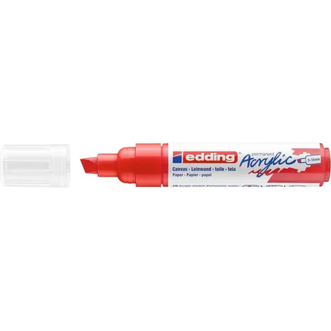 Acrylmarker edding e-5000 breed verkeersrood – afbeelding 2