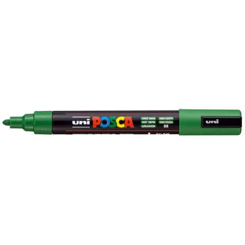 Uni Posca Verfmarker 5M Dennengroen – afbeelding 2