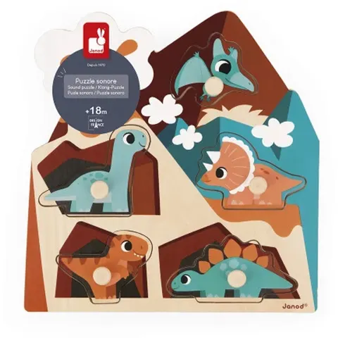 Puzzle sonore Dino 5 pcs - Janod – image 2