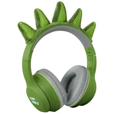 Kidywolf Casque audio Dinosaure Vert taille unique – image 2