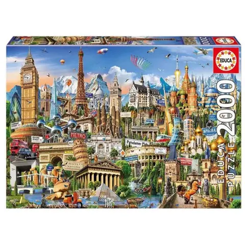 Educa - Puzzel - 2000 Stukjes - Europa - Legpuzzel – afbeelding 2