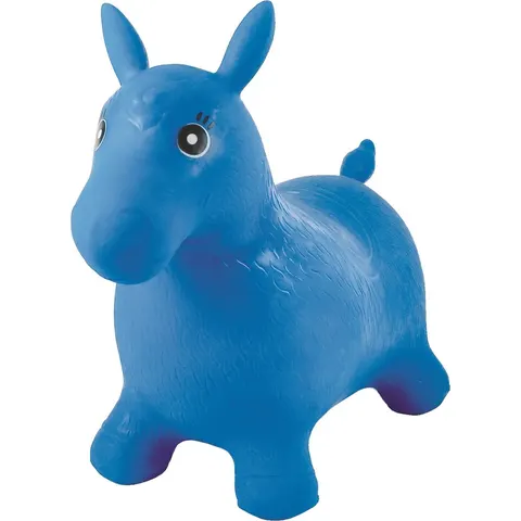 Opblaasbare Springpony met pluche pak – afbeelding 2