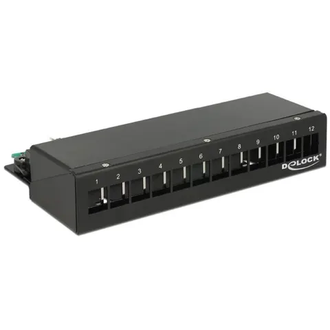 Keystone Desktop patch panel 12 Poort zwart – afbeelding 2