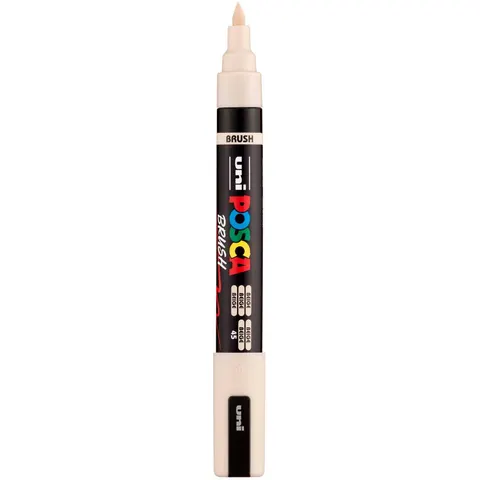 Uni Posca Brushmarker 5M Beige – afbeelding 2