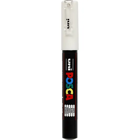 Uni Posca Uni Posca Verfmarker 1MC Wit – afbeelding 2