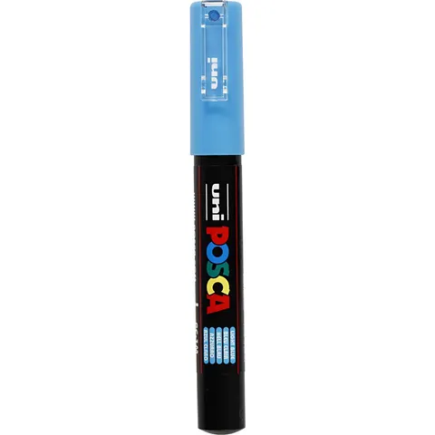 Uni Posca Uni Posca Verfmarker 1MC Licht Blauw – afbeelding 2