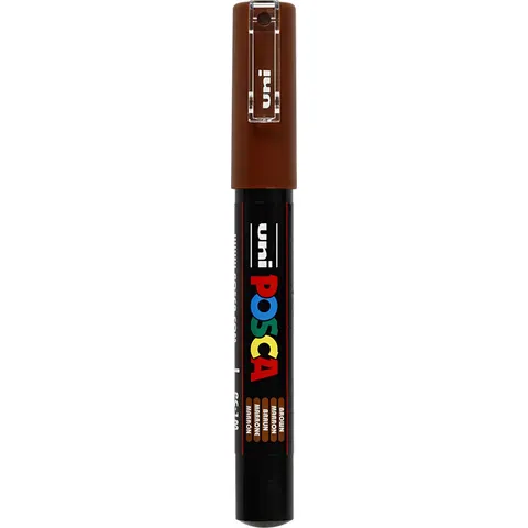 Uni Posca Uni Posca Verfmarker 1MC Bruin – afbeelding 2