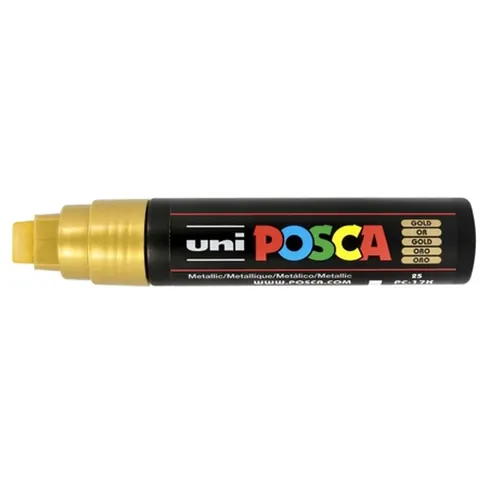 Uni Posca Uni Posca Verfmarker 17K Goud – afbeelding 2