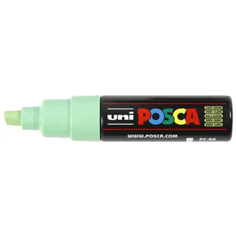 Paintmarker Uni POSCA PC8K breed schuin lichtgroen – afbeelding 2