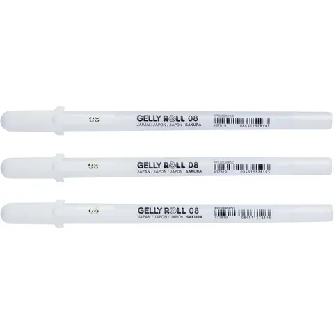 Sakura Basic Set 3 Gelpennen Zuiver Wit Medium – afbeelding 2