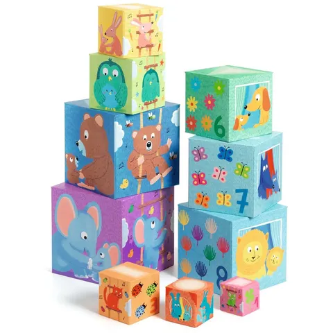 10 cubes Arc en ciel - Djeco – image 2