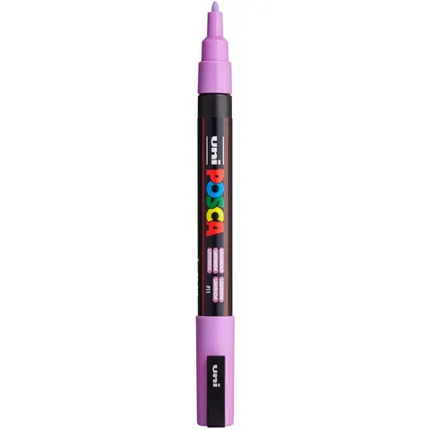Paintmarker Uni POSCA PC3M fijn lavendel – afbeelding 2