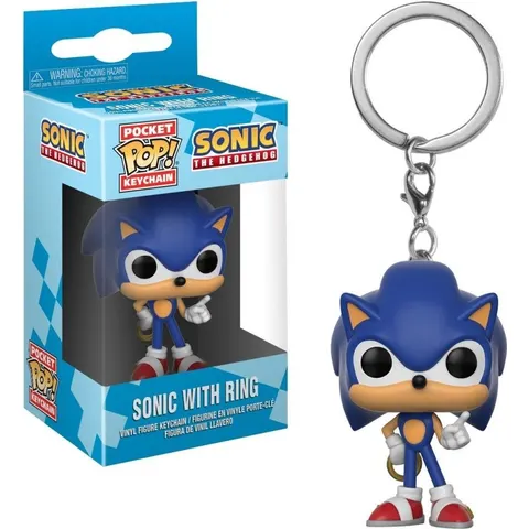 Sonic Pocket Pop Keychain - Sonic With Ring – afbeelding 2