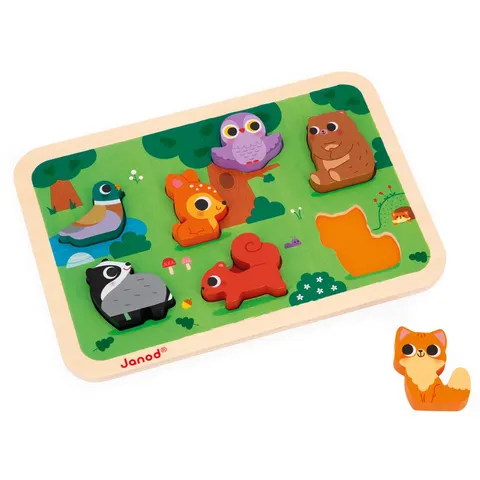 Puzzle Chunky : La forêt 7 pcs - Janod – image 2