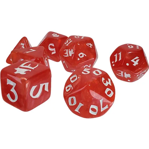 Munchkin Polyhedral Dice Set Red/White - Steve Jackson Games – afbeelding 2