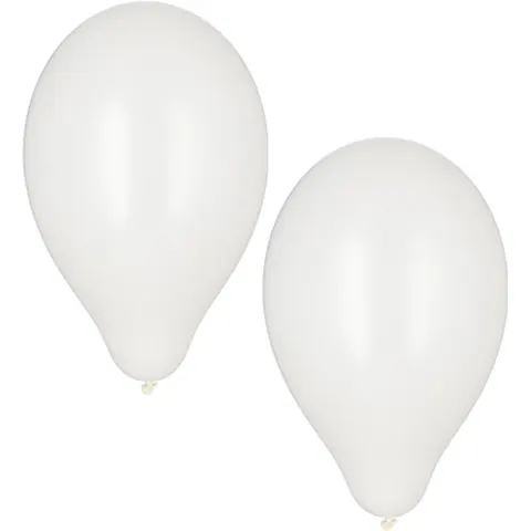 100 Ballonnen Ø 25 cm wit – afbeelding 2